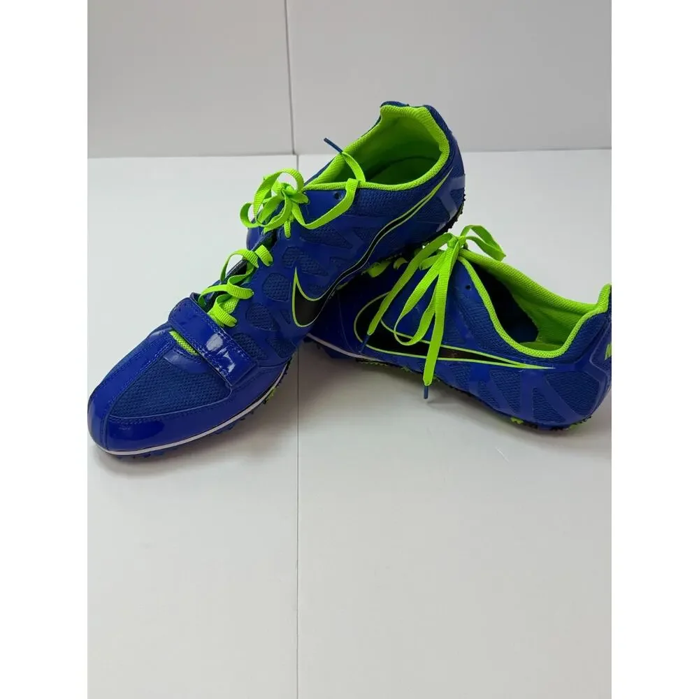 Nike Zoom Rival s 8 Track Spikes Mens Size 13 Blue Lime Running Spring Shoes